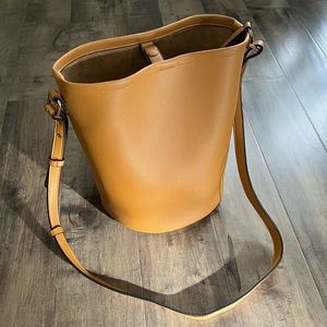 Faux Leather Unlined Bucket Bag